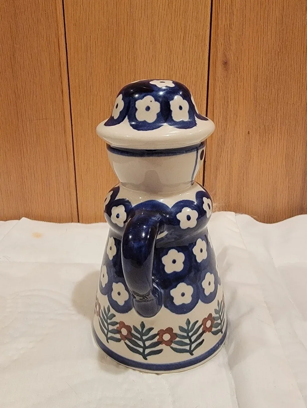 Boleslawiec Polish Pottery Woman Shaker # 107 J. Radzinska